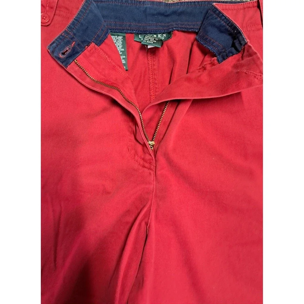 Lauren Ralph Lauren Womens Shorts Size 22W Red Flat Front Pockets